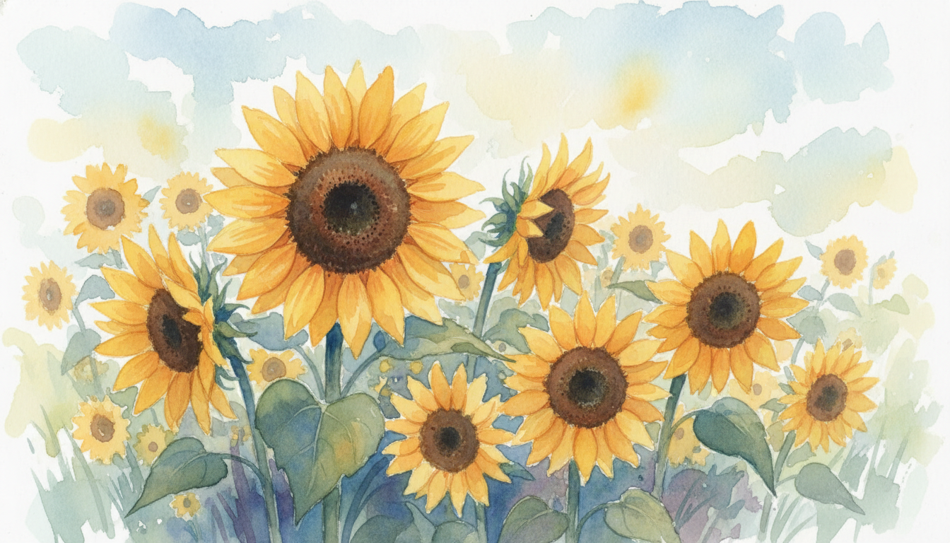 🌻 ひまわりの色別の花言葉