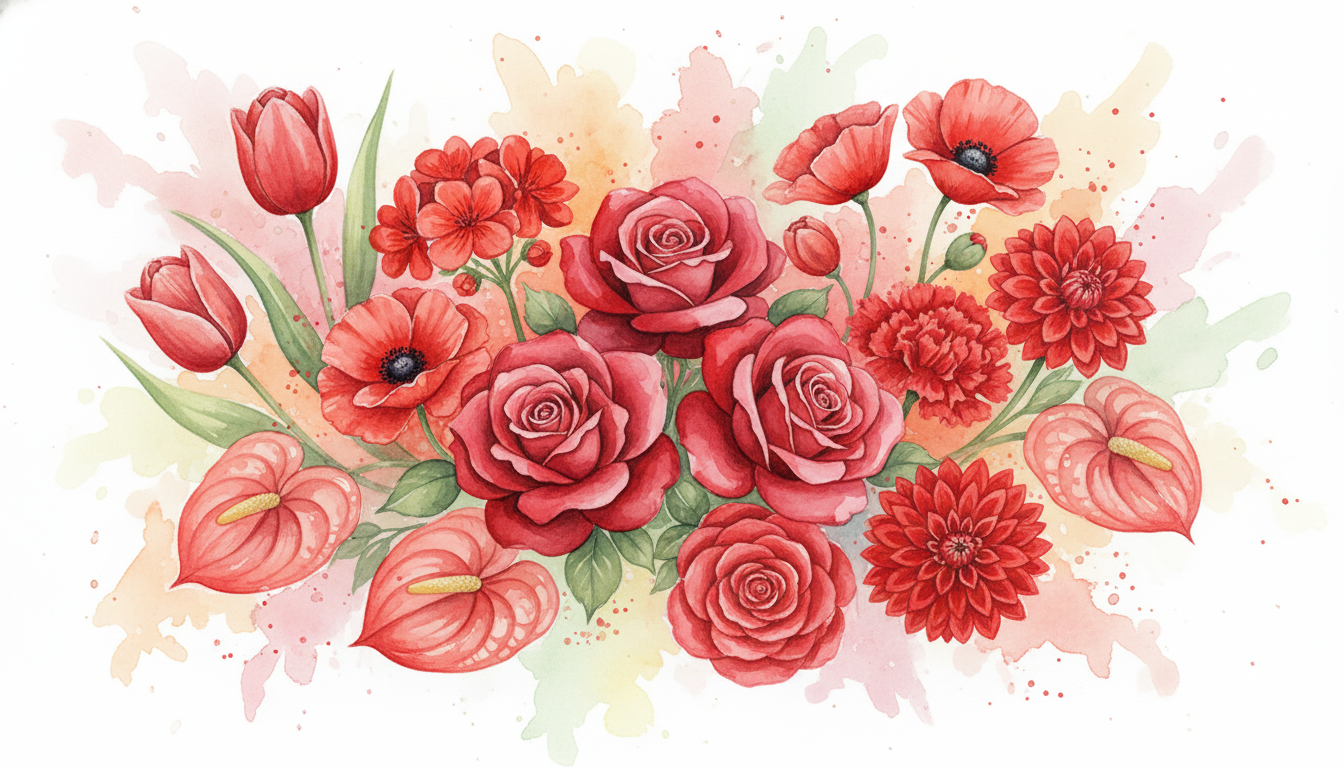 🌹 赤い花のポジティブな花言葉を持つ花たち