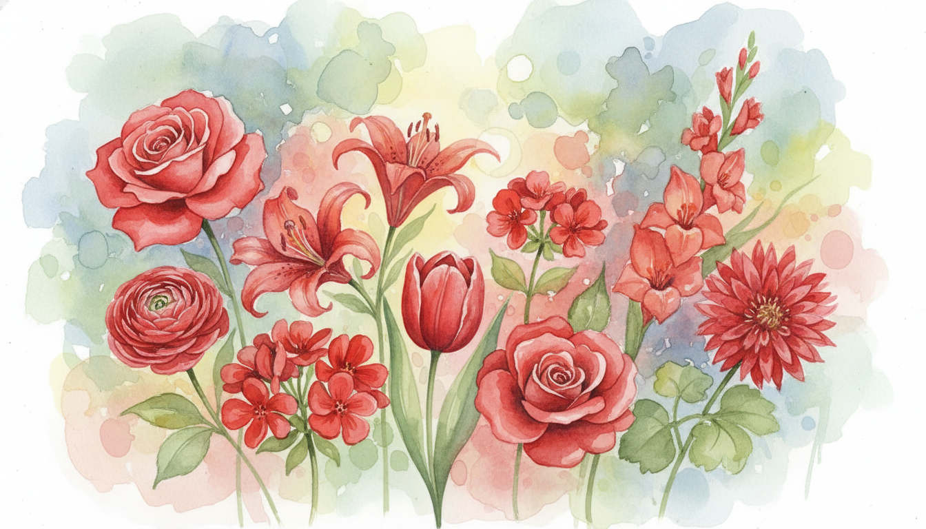 🌺 赤い花の花言葉の由来と背景