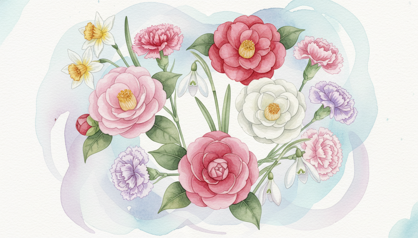 🌸 1月の代表的な誕生花とその花言葉
