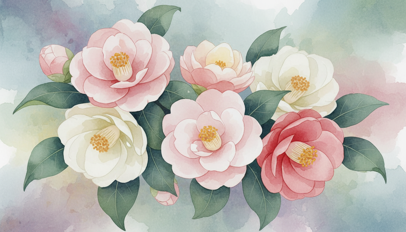 🌹 椿の色別の花言葉(英語版)