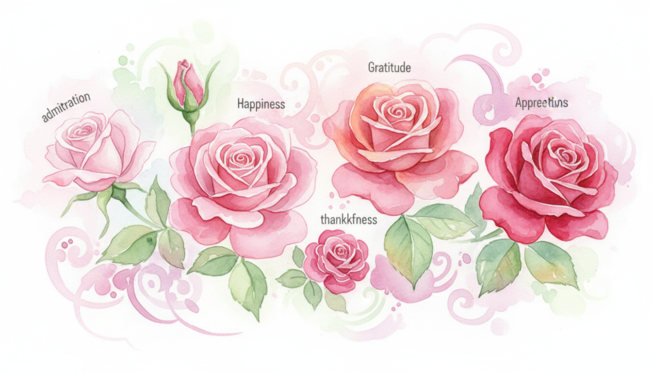 🌹 ピンクのバラの花言葉一覧