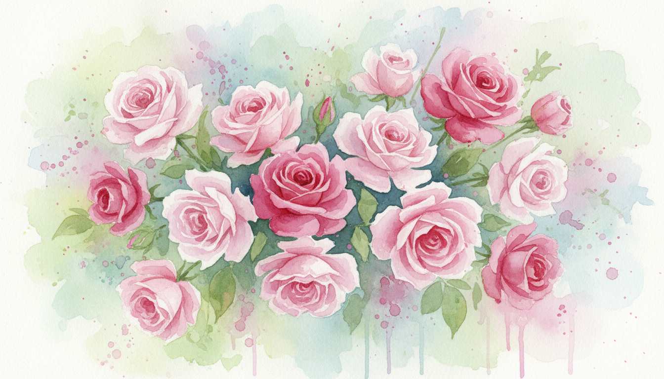 🌹 ピンクのバラの色の濃淡別の花言葉